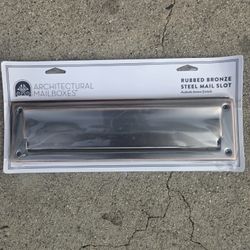 RUBBED BRONZE STEEL MAIL SLOT