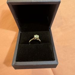 Platinum Engagement-Style Moissanite Ring – Cosmic Energy, Bright & New 