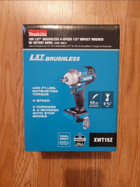 New Makita 18v Brushless Cordless 1/2 Impact Wrench Tool-only $150 Firm Pickup Only