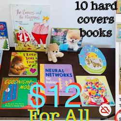 $12 For All Baby Books Hard cover total of 10 and Boo Puppy 🐶 Plushy