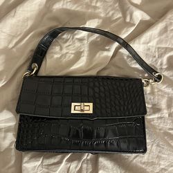 Black Leather Shoulder Bag