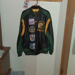 Green Packers Superbowl Leather Jacket 