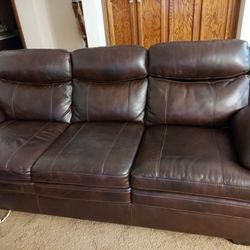 Brown Leather Couches