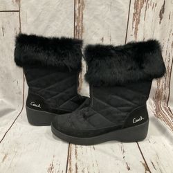 COACH FAITH QUILTED MONOGRAMMED HEELED BOOTS