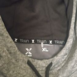 Xersion Mens X large Gray & Black Hoodie 