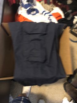 Blue cargo work pants