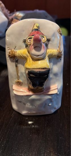 Gary Patterson Ceramic Skier Figurine