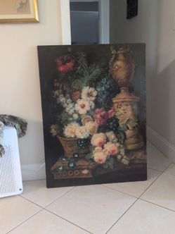 Unframed large painting