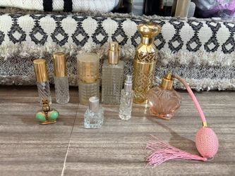 Vintage empty perfume bottles
