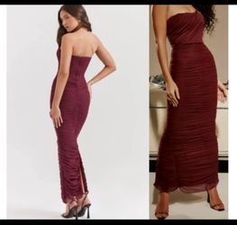 Burgundy dress