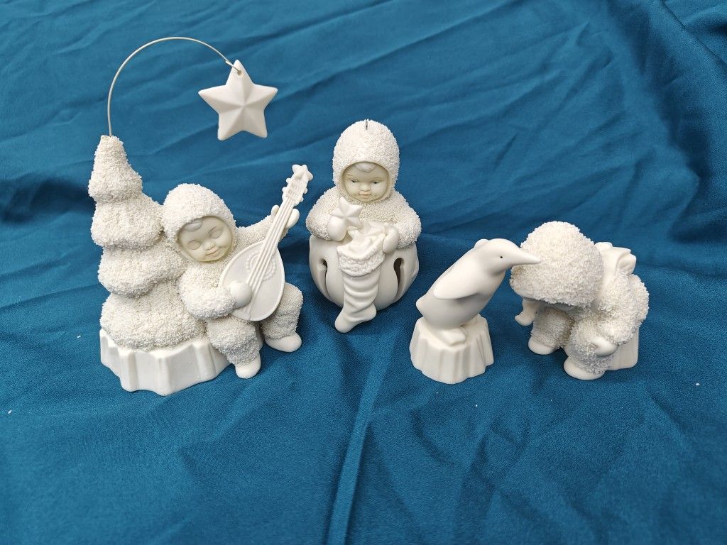 Vintage Antique SnowBabies Figurines And Ornament 