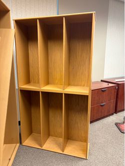 Wood Literature Organizer / Mail Sorter – 8 Compartments – 72” Tall