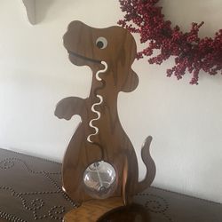 Children’s Oak Wood  Handmade Dog Coin Bank  - Adorable 