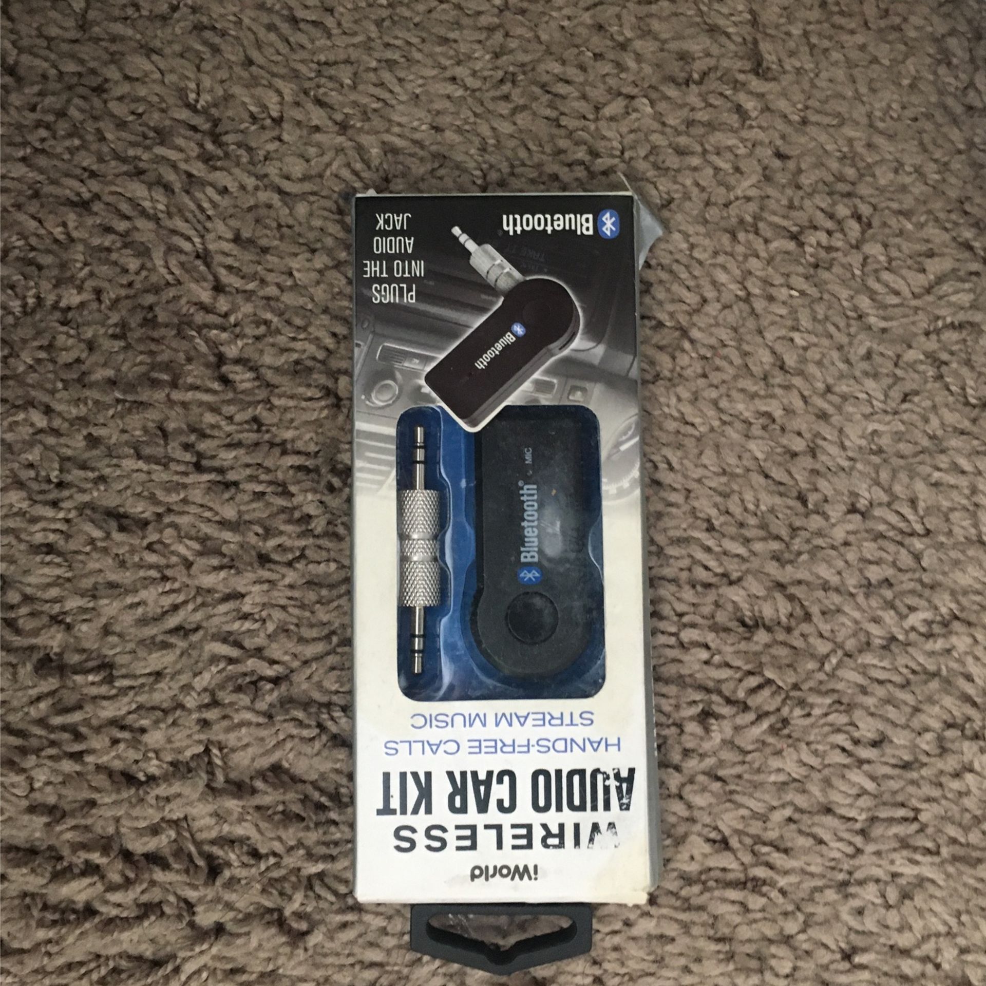 iWorld wireless Audio Car Kit Hands Free Calls Stream Music