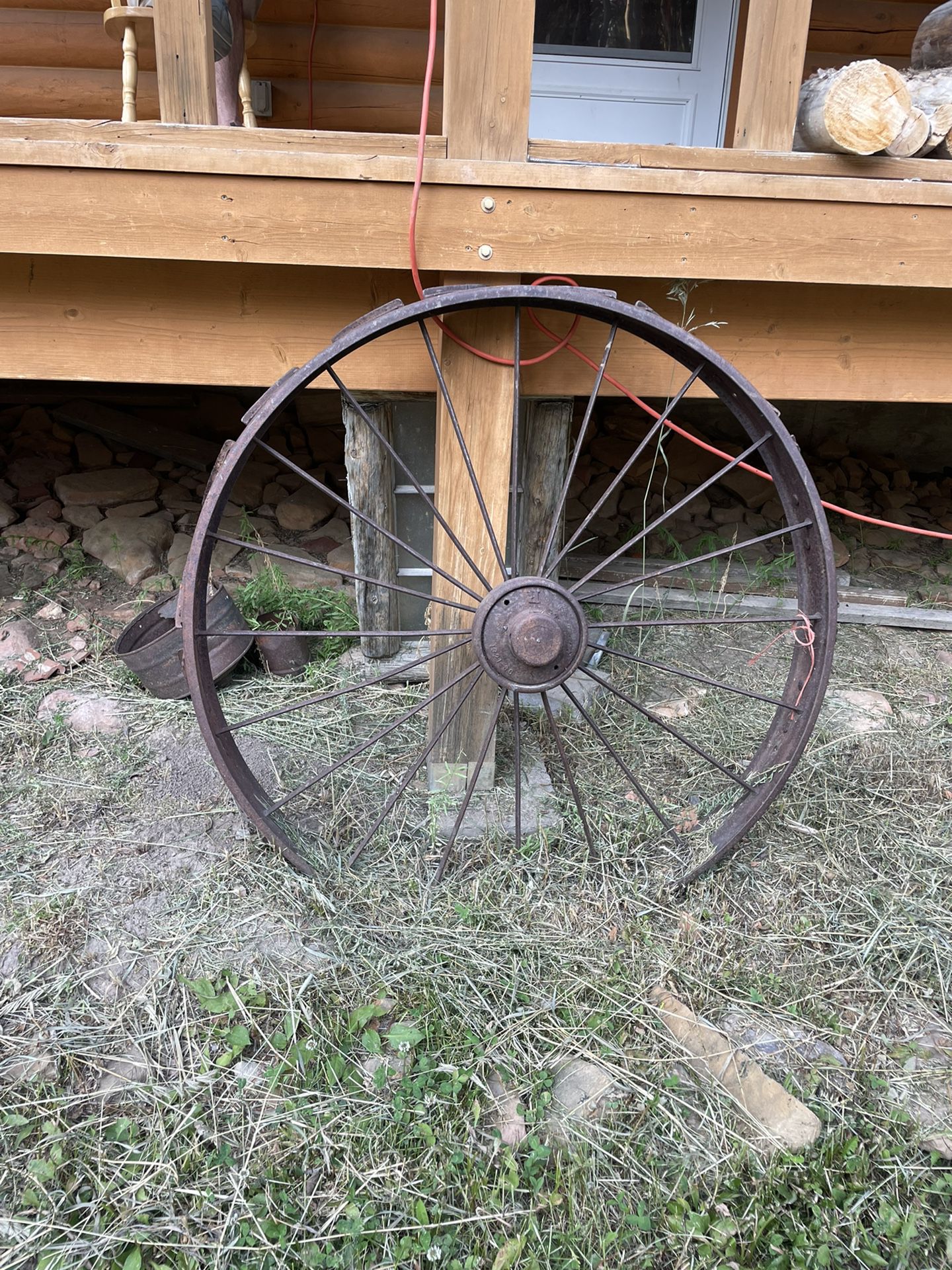 Vintage Antique Wheel Barrel 4ft Diameter 