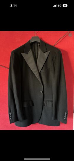 *RARE* Polo Ralph Lauren 100% Cashmere Peak Lapel Tuxedo Jacket In Black - Size 40R
