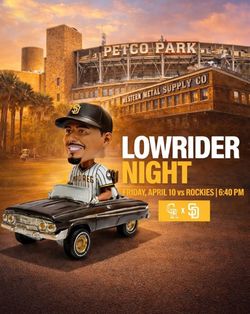 San Diego padres Special themed bobble head low rider night.