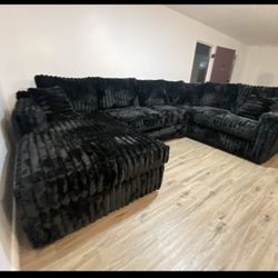 Brand New Super Plush Comfy Corduroy Sectional Set 