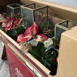 Christmas candle holder centerpiece