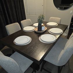 Burkhaus Dining Table and 6 Chairs