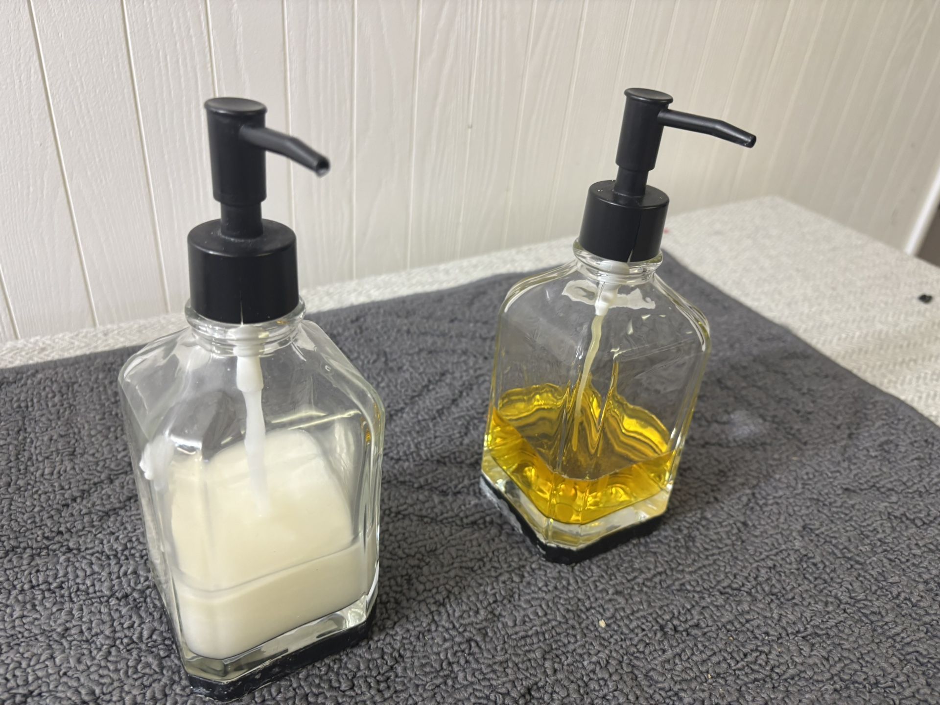 Dual Glass Soap Dispensers