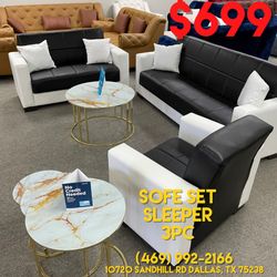 New In The Box 📦 Living Room Sofa Set Sleeper 3pc - Delivery Available 