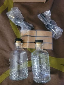 Glass Olive Oil Dispenser Bottle Set, 7 oz, 2 Pack