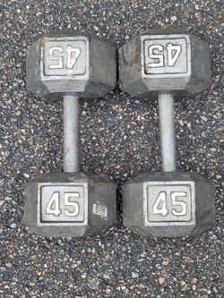 Hexagon Dumbbells-45lbs Cash or Zelle