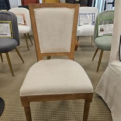 Set of 2 Wood Dining Chairs – Upholstered Seat and Back – Classic Dining Room Chairs