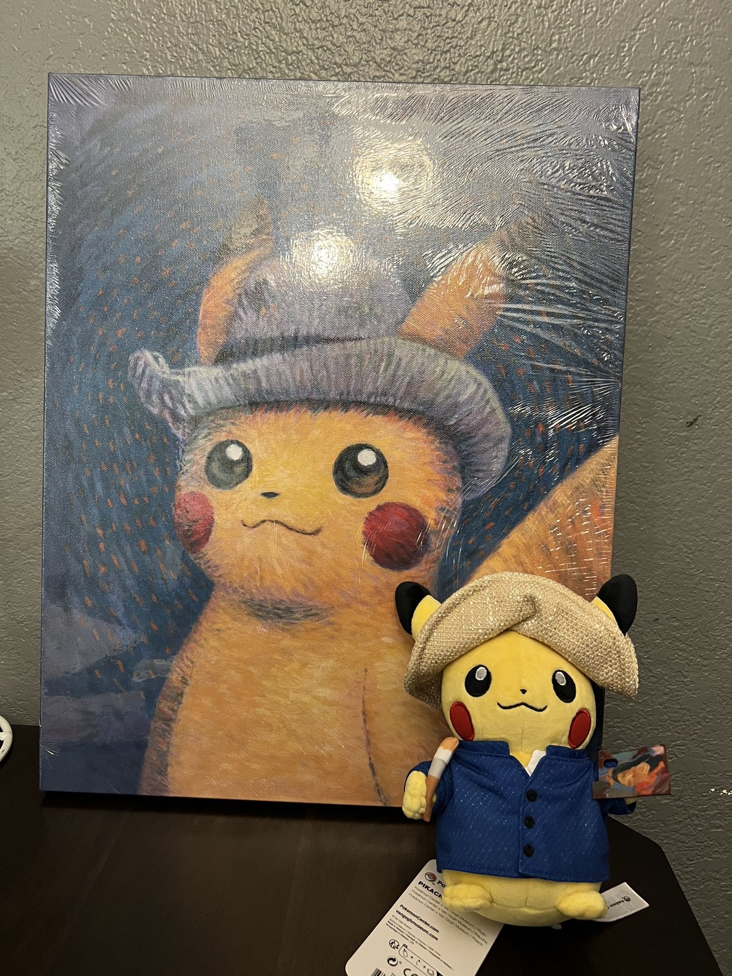 Pikachu Van Gogh Canvas And Plush Bundle 