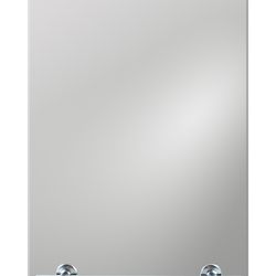 Vanity mirror with removable frosted shelf