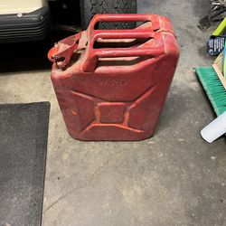 Vintage Red Jerry Can Fuel Can Dated 1952 Jeep gas can