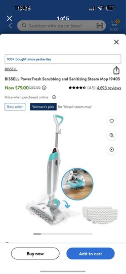 BISSELL PowerFresh Scrubbing and Sanitizing Steam Mop 19405