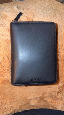 Tumi Black Leather Zip-Around Wallet
