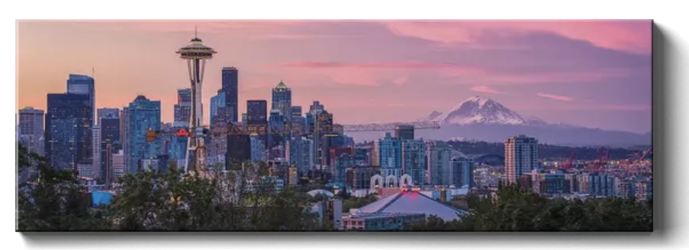 Canvas Seattle 36" x 12"