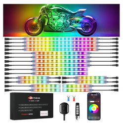 18pcs Underglow LED Strip Light For Motorcycles, ATVs