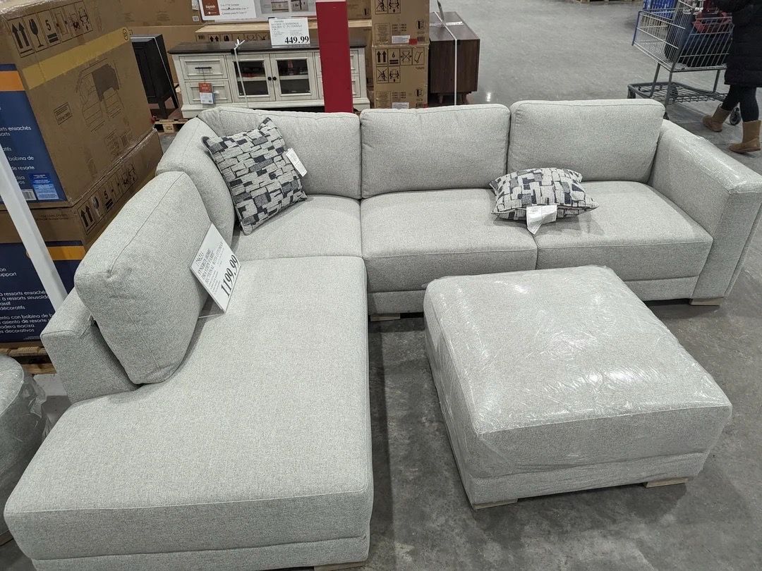 Fabric Sectional with Ottoman from Costco