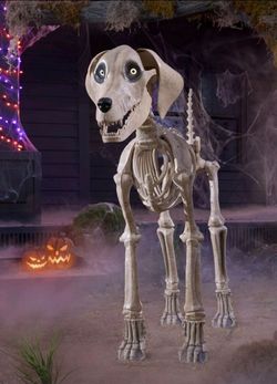 NEW 7 FOOT Skelly's Dog Skeleton Home Accent Halloween Home Depot