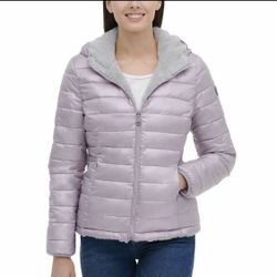 Women’s Andrew Marc Reversible Puffer Hooded Jacket Size S