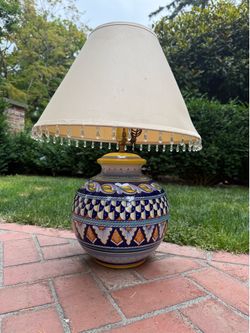 Hand Painted Deruta Italy Ceramic Lamp