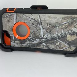 For iPhone 7/8 iPhone SE Orange Tree Camouflage Case With Belt Clíp 
