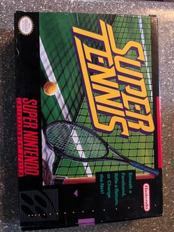 Super Tennis SNES Game Box