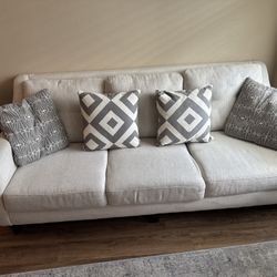 Cream Sofa And Loveseat 