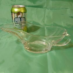 Vintage anchor Hocking clear gravy boat 10 oz number 1028. No chips or cracks.