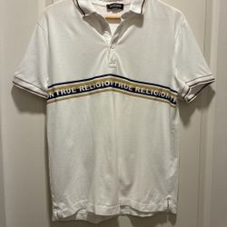 True Religion White Polo Shirt