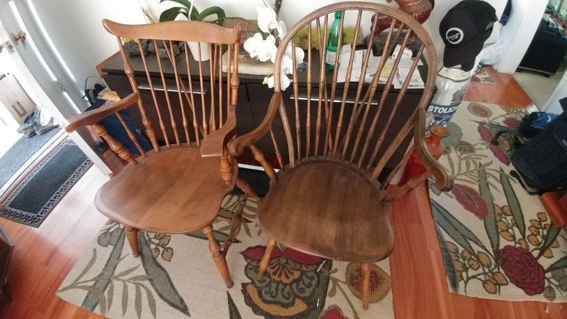 Antique Nichols & Stone Arm Spindle Chair