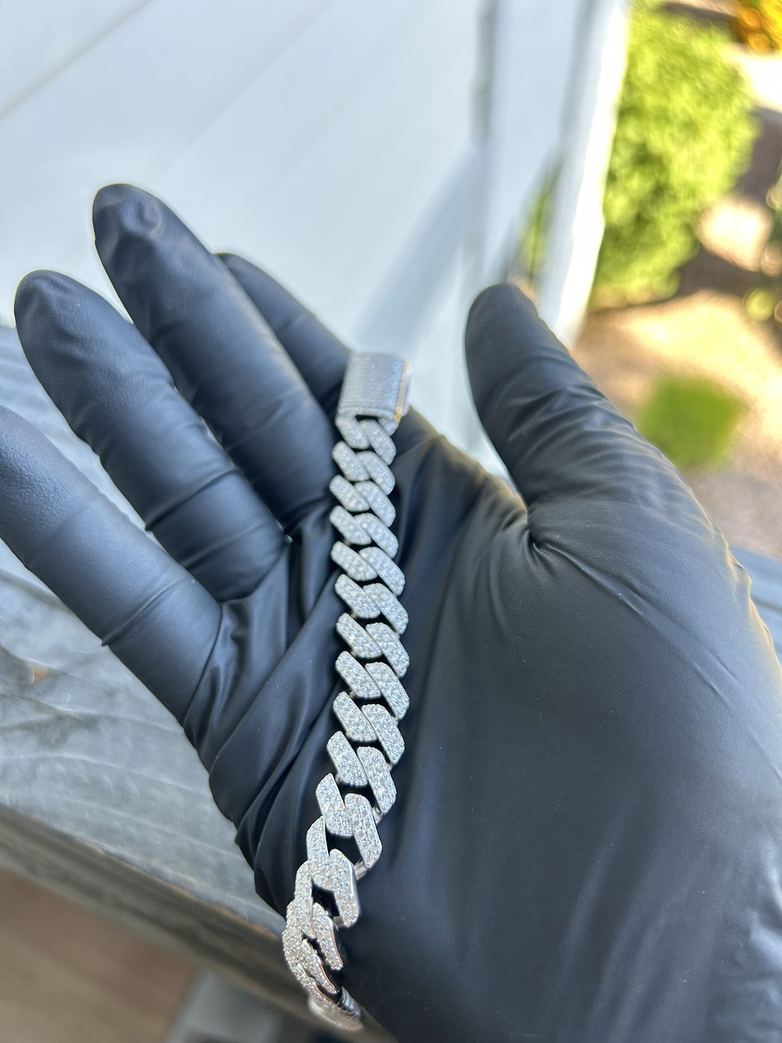 12mm VVS1 Moissanite Diamond Cuban Bracelet