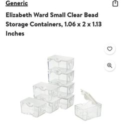 Elizabeth Ward Small Clear Bead Storage Containers, 1.06 x 2 x 1.13 Inches  