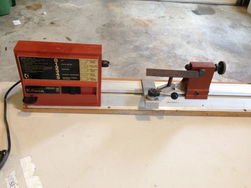 Rare Vintage wood lathe 7" by McGraw-Edison