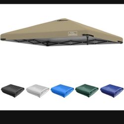 10x10 Replacement Top Pop Up Canopy Tent Top Cover Roof with Air Vent and Adjustable Elastic Strap, Polyester UV Waterproof for Outdoor Garden Patio P